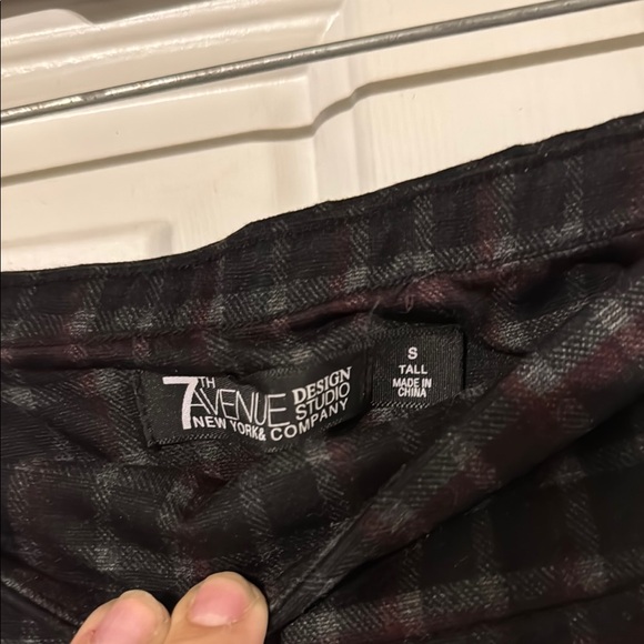 New York & Company Black and Red Plaid Boot Cut Pants - Picture 2 of 6